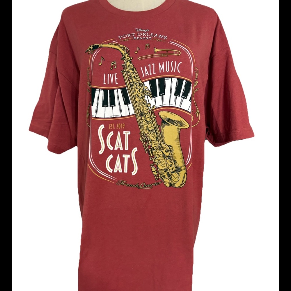 Disney XL Port Oleans Resort Live Jazz Music Scat Cats Brown Unisex men’s